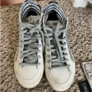 Silver Glitter P448 high tops